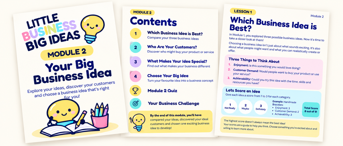 Little Business Big Ideas homepage banner